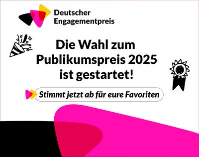 Grafik und Logo mit der Aufforderung abzustimmen