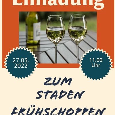 Plakat: Einladung zum Frühchoppen