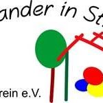 Vereinslogo Miteinander in St. Paul Bürgerverein e.V. mit bunt skizzierten Häusern und Baum